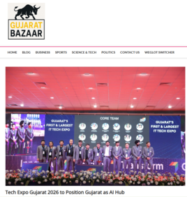 Gujaratbazaar : Tech Expo Gujarat 2026 to Position Gujarat as AI Hub