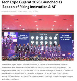 Navgujaratexpress : Tech Expo Gujarat 2026 Launched as ‘Beacon of Rising Innovation & AI’