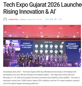 Rashtratimes : Tech Expo Gujarat 2026 Launched as ‘Beacon of Rising Innovation & AI’